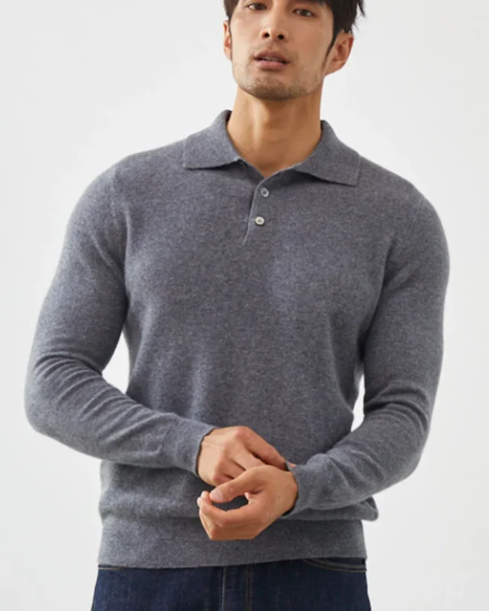 DFFRNT® | Kasjmier Polo met lange mouwene