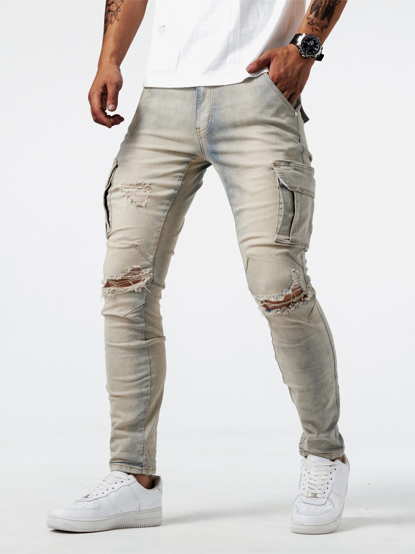 DFFRNT® | Slim Fit Cargo Jeans