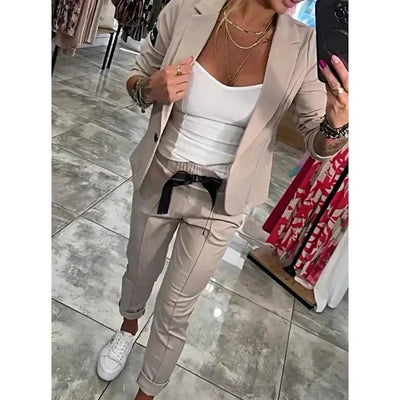 DFFRNT® | Tweedelige set met zachte blazer & relaxte joggers