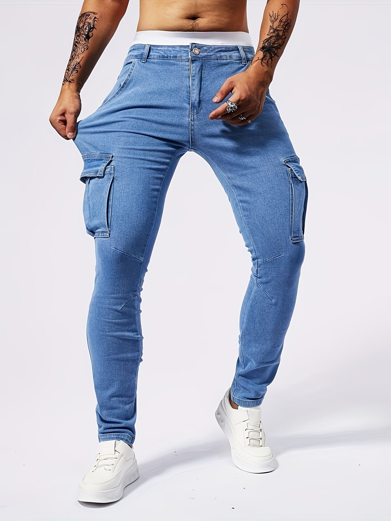 DFFRNT® | Extra Slim Fit Cargo Jeans