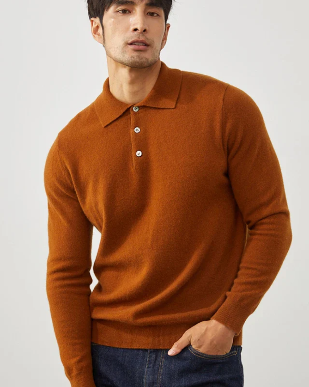 DFFRNT® | Kasjmier Polo met lange mouwene