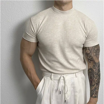 DFFRNT® | T-Shirt slim fit met hoge kraag