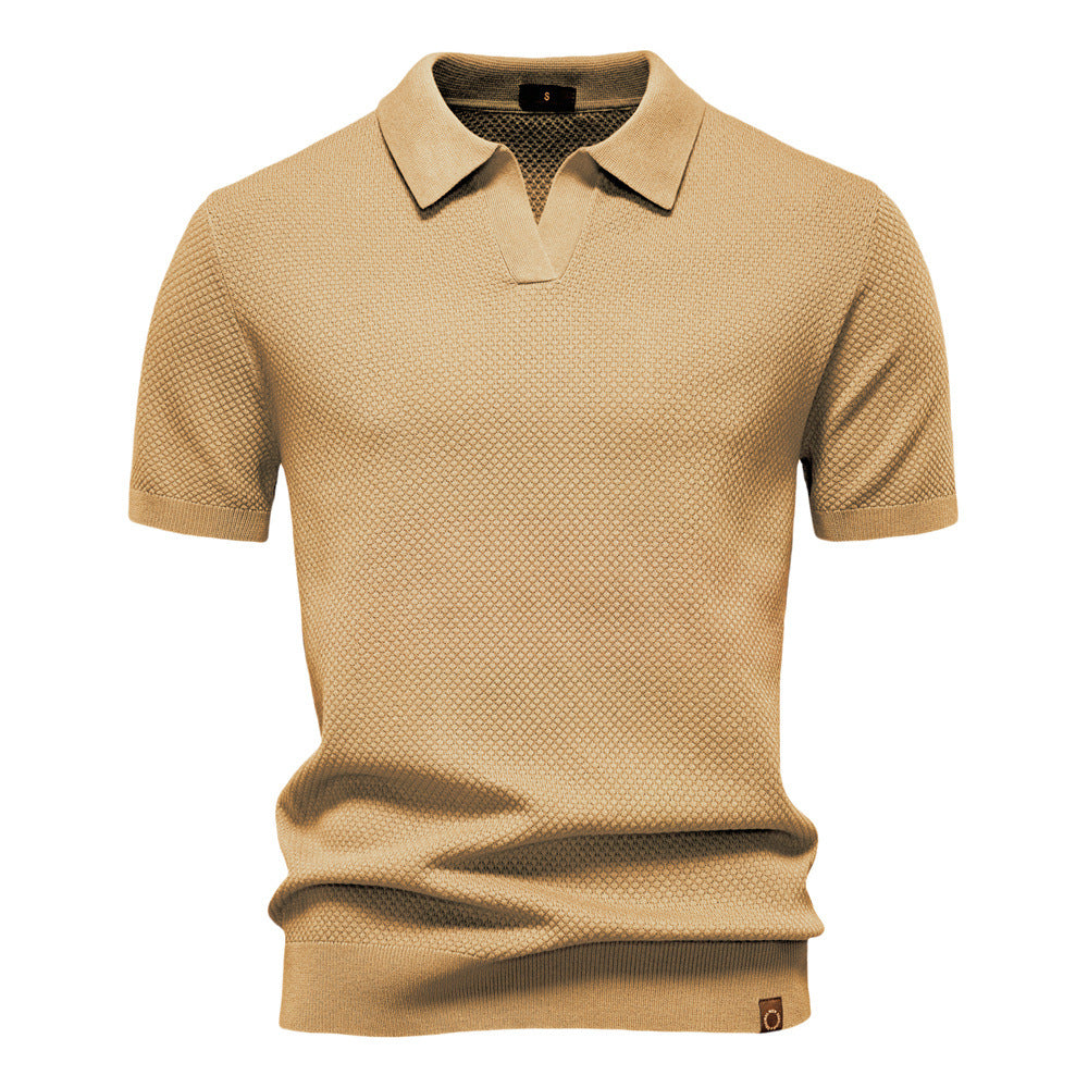 DFFRNT® | Geribde polo met korte mouwen