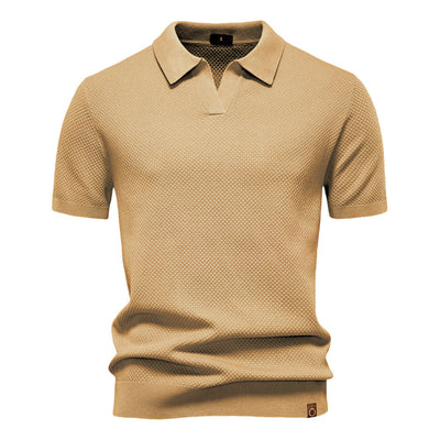 DFFRNT® | Geribde polo met korte mouwen