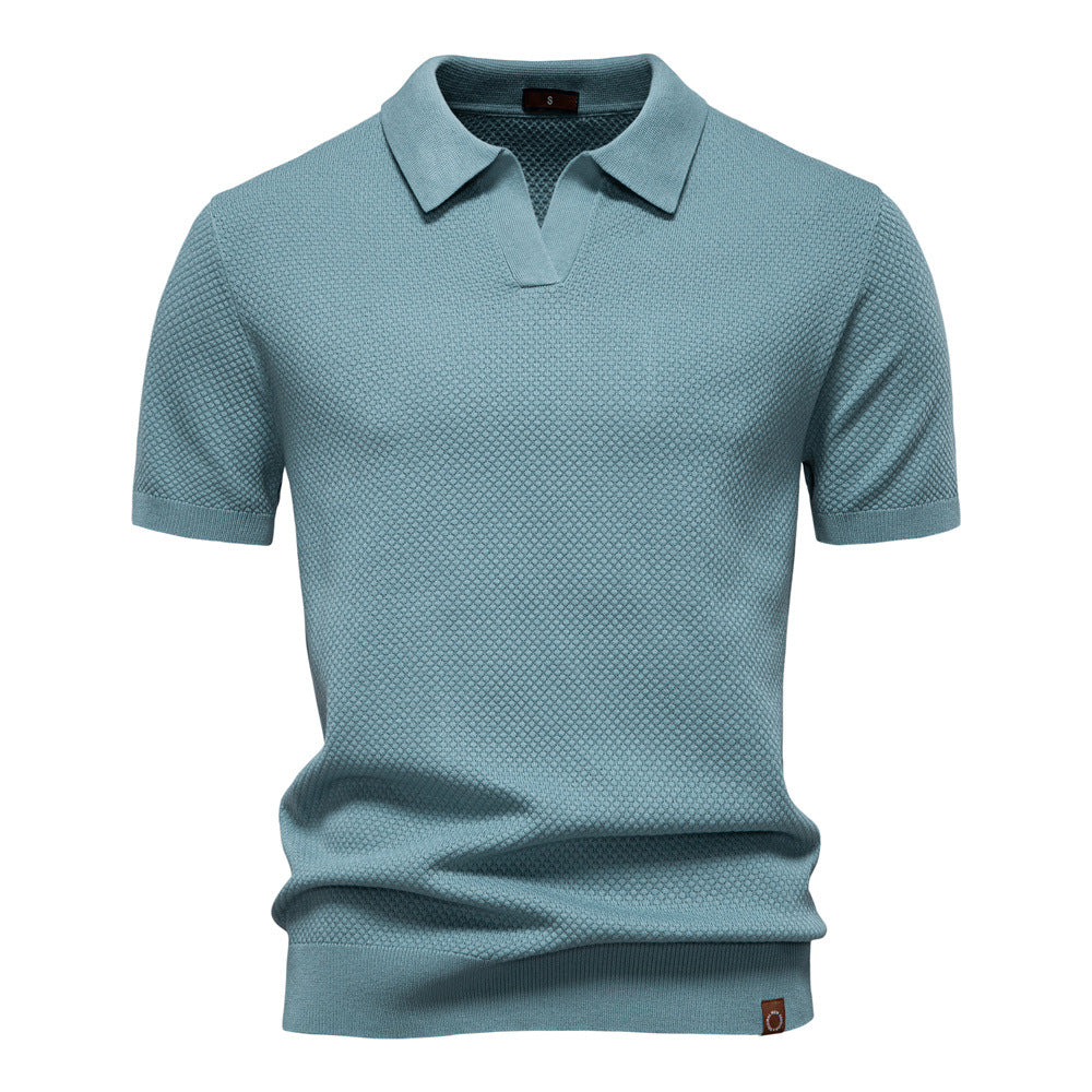 DFFRNT® | Geribde polo met korte mouwen