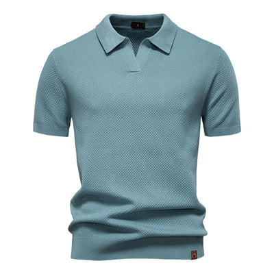 DFFRNT® | Geribde polo met korte mouwen