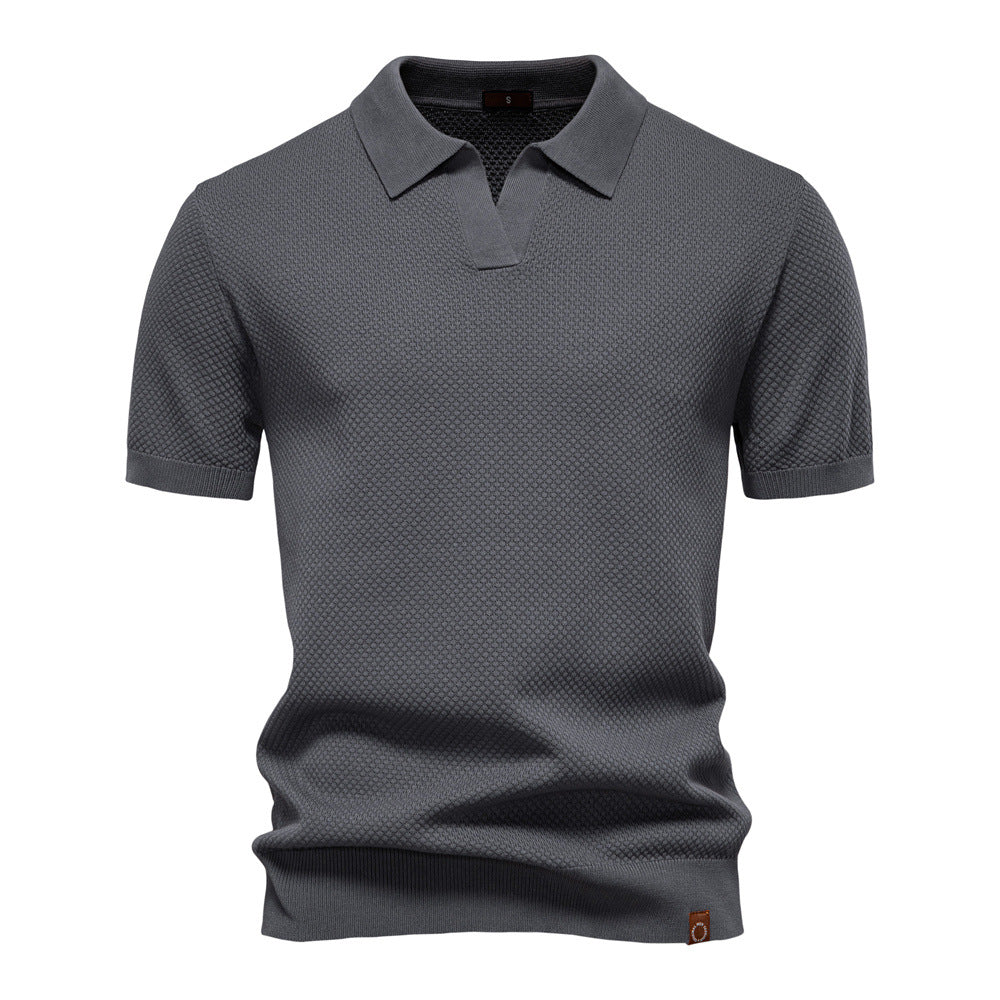 DFFRNT® | Geribde polo met korte mouwen