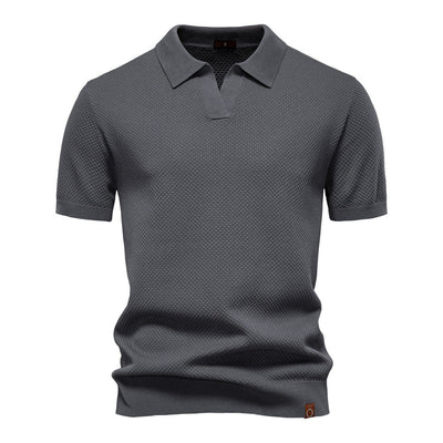 DFFRNT® | Geribde polo met korte mouwen