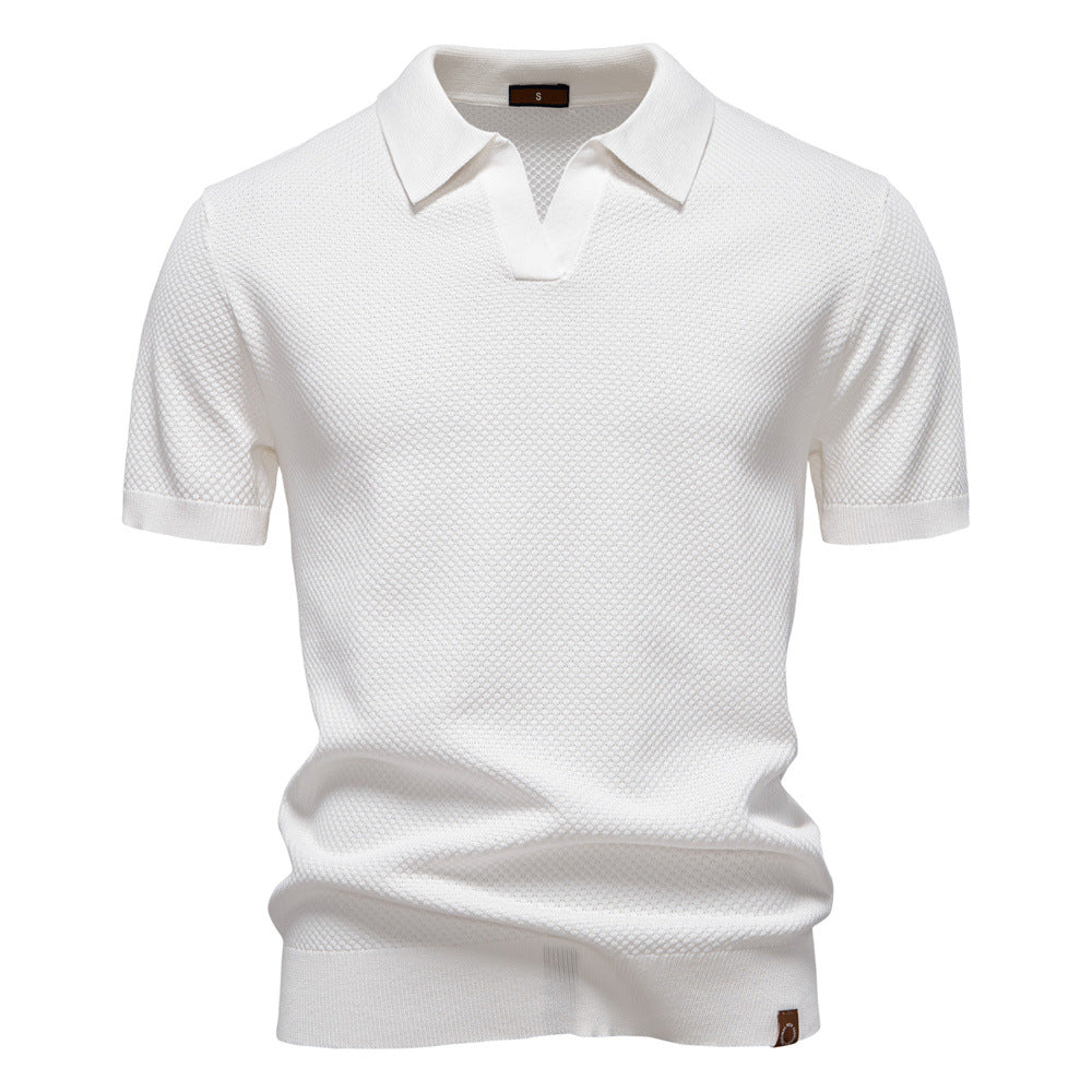 DFFRNT® | Geribde polo met korte mouwen