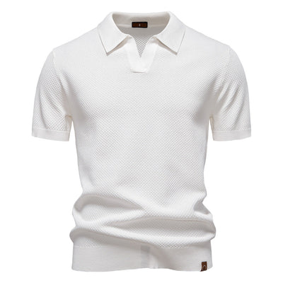 DFFRNT® | Geribde polo met korte mouwen