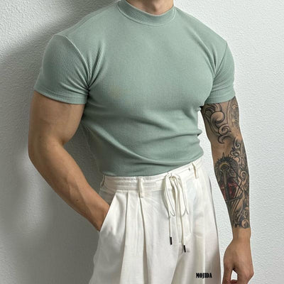 DFFRNT® | T-Shirt slim fit met hoge kraag