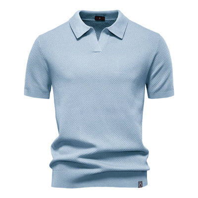 DFFRNT® | Geribde polo met korte mouwen