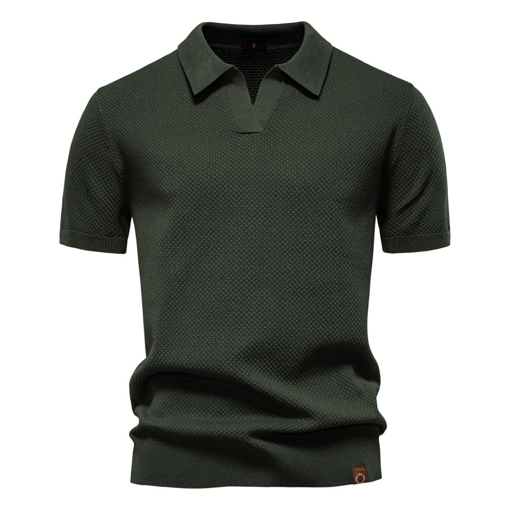DFFRNT® | Geribde polo met korte mouwen