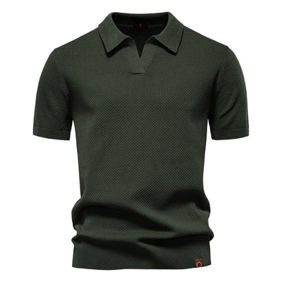 DFFRNT® | Geribde polo met korte mouwen