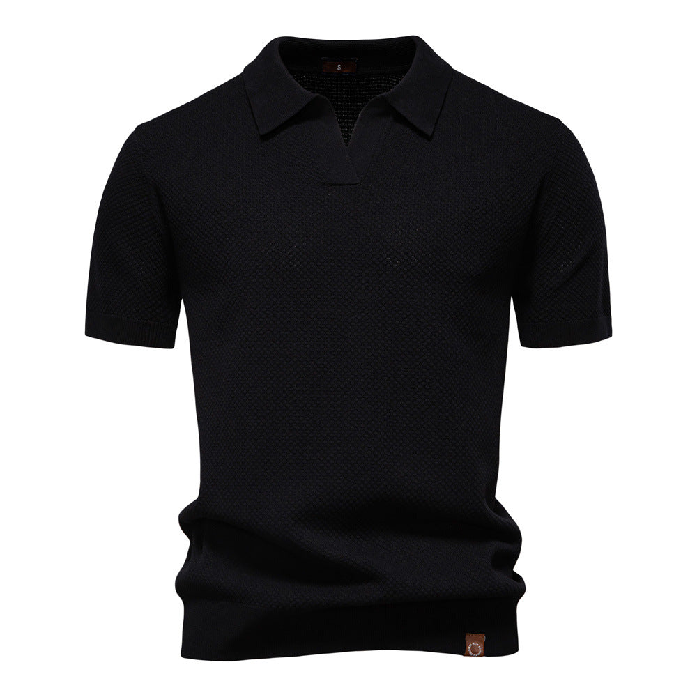 DFFRNT® | Geribde polo met korte mouwen