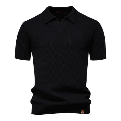 DFFRNT® | Geribde polo met korte mouwen