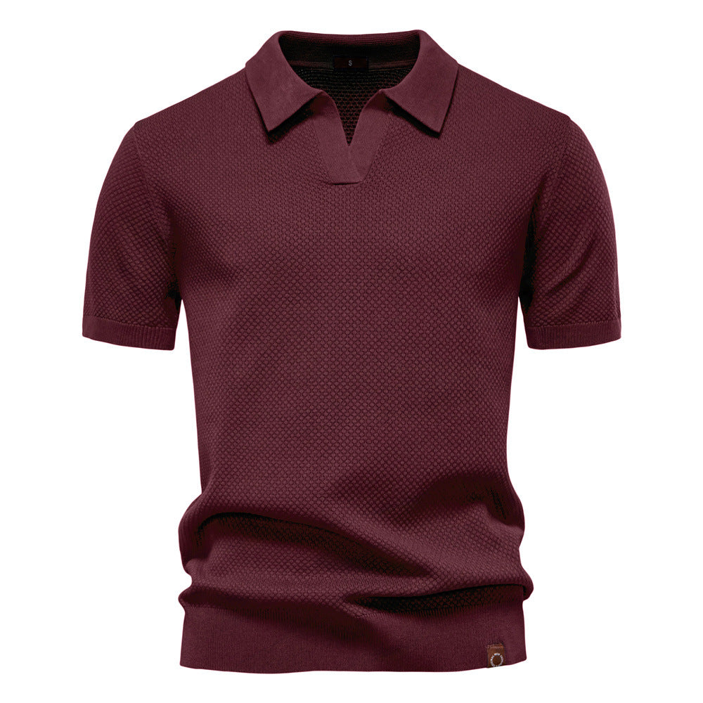 DFFRNT® | Geribde polo met korte mouwen