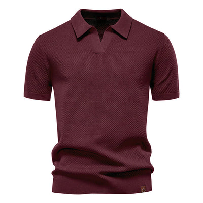 DFFRNT® | Geribde polo met korte mouwen