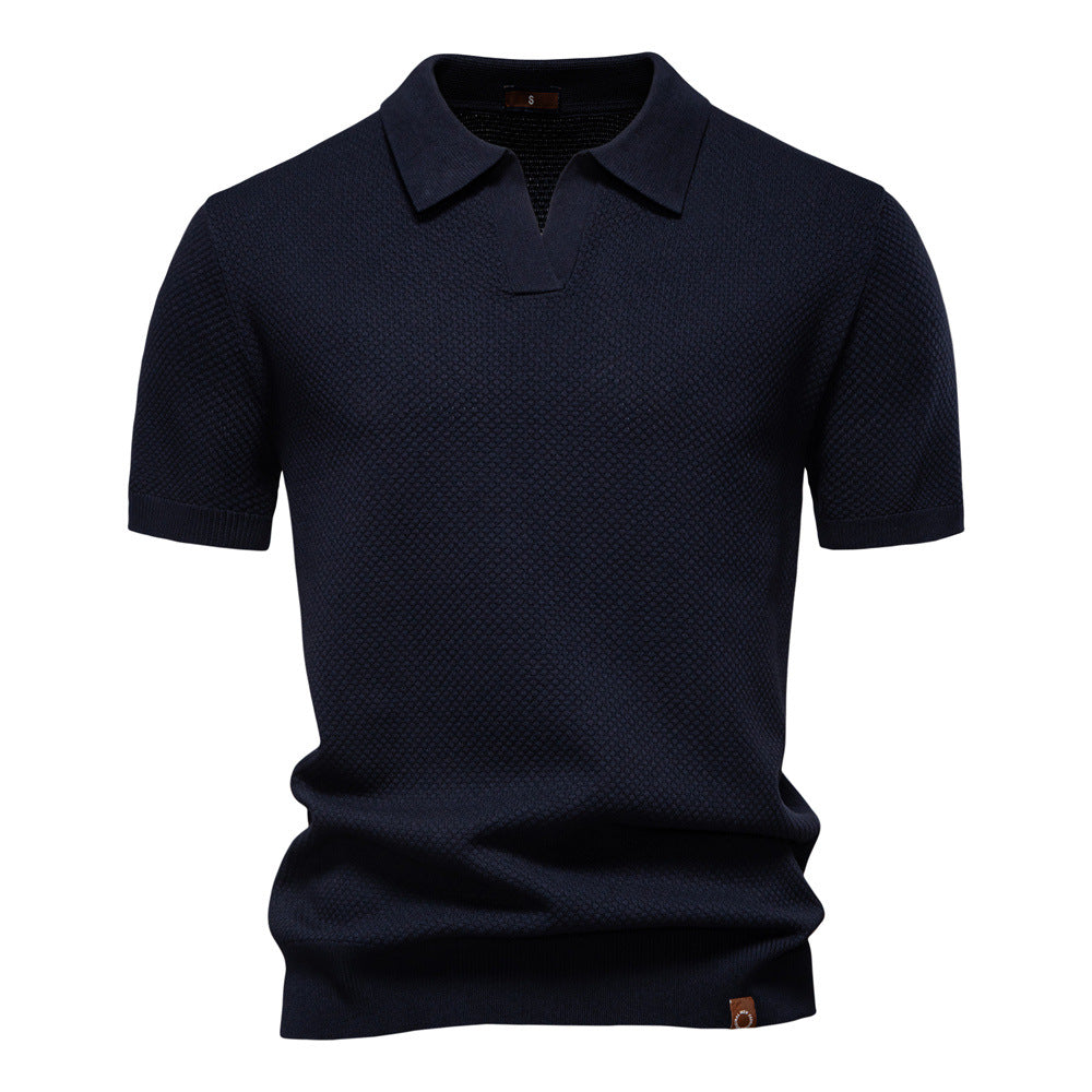DFFRNT® | Geribde polo met korte mouwen