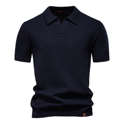 DFFRNT® | Geribde polo met korte mouwen