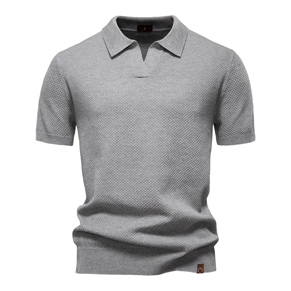 DFFRNT® | Geribde polo met korte mouwen