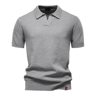 DFFRNT® | Geribde polo met korte mouwen