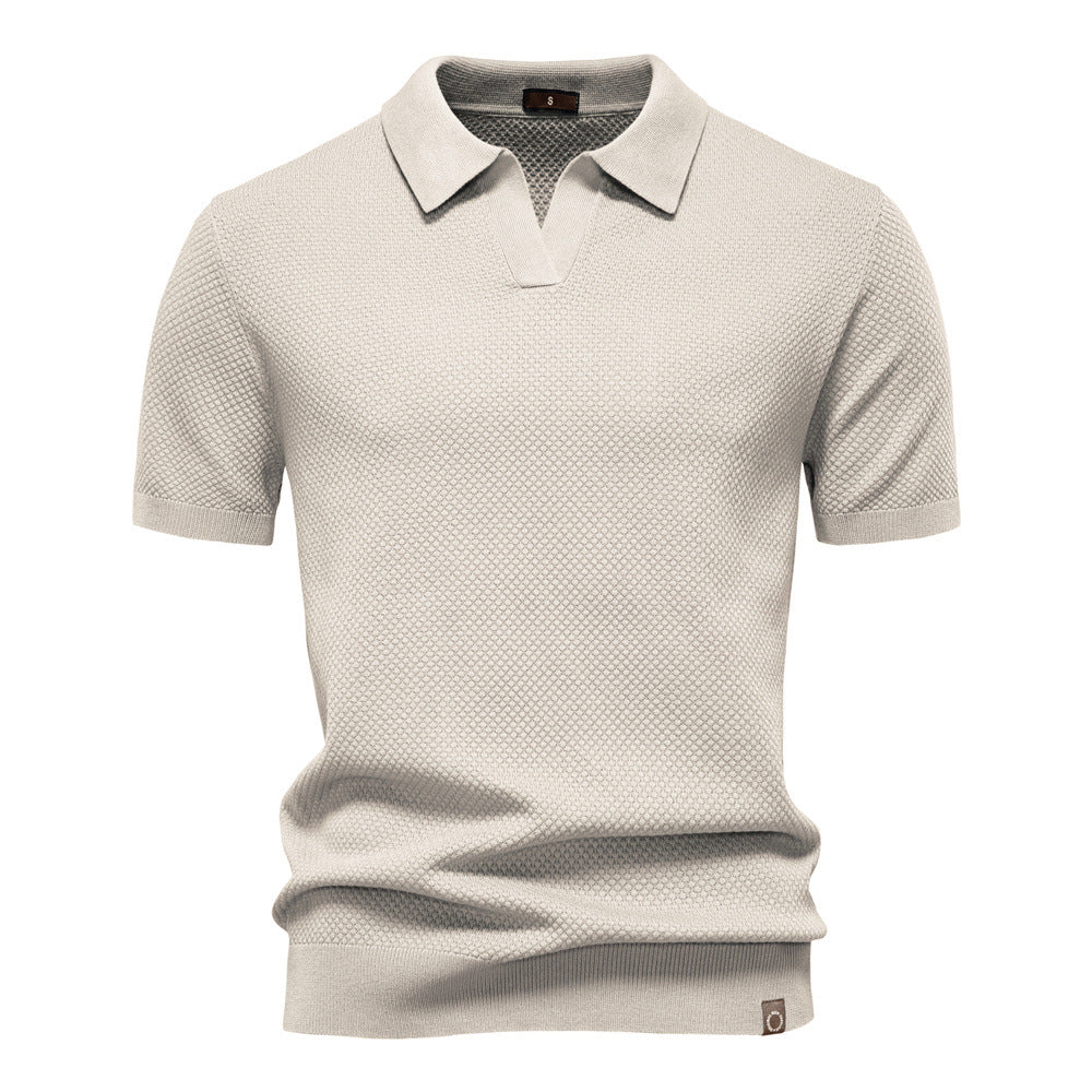 DFFRNT® | Geribde polo met korte mouwen