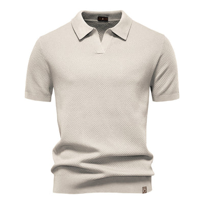 DFFRNT® | Geribde polo met korte mouwen