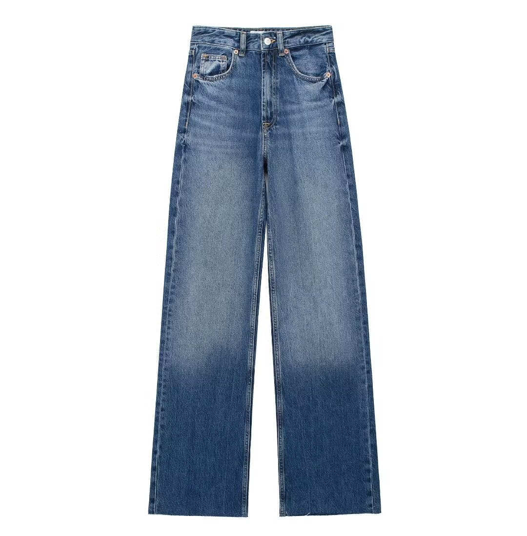 DFFRNT® | Blauwe Damesbroek Wide Leg