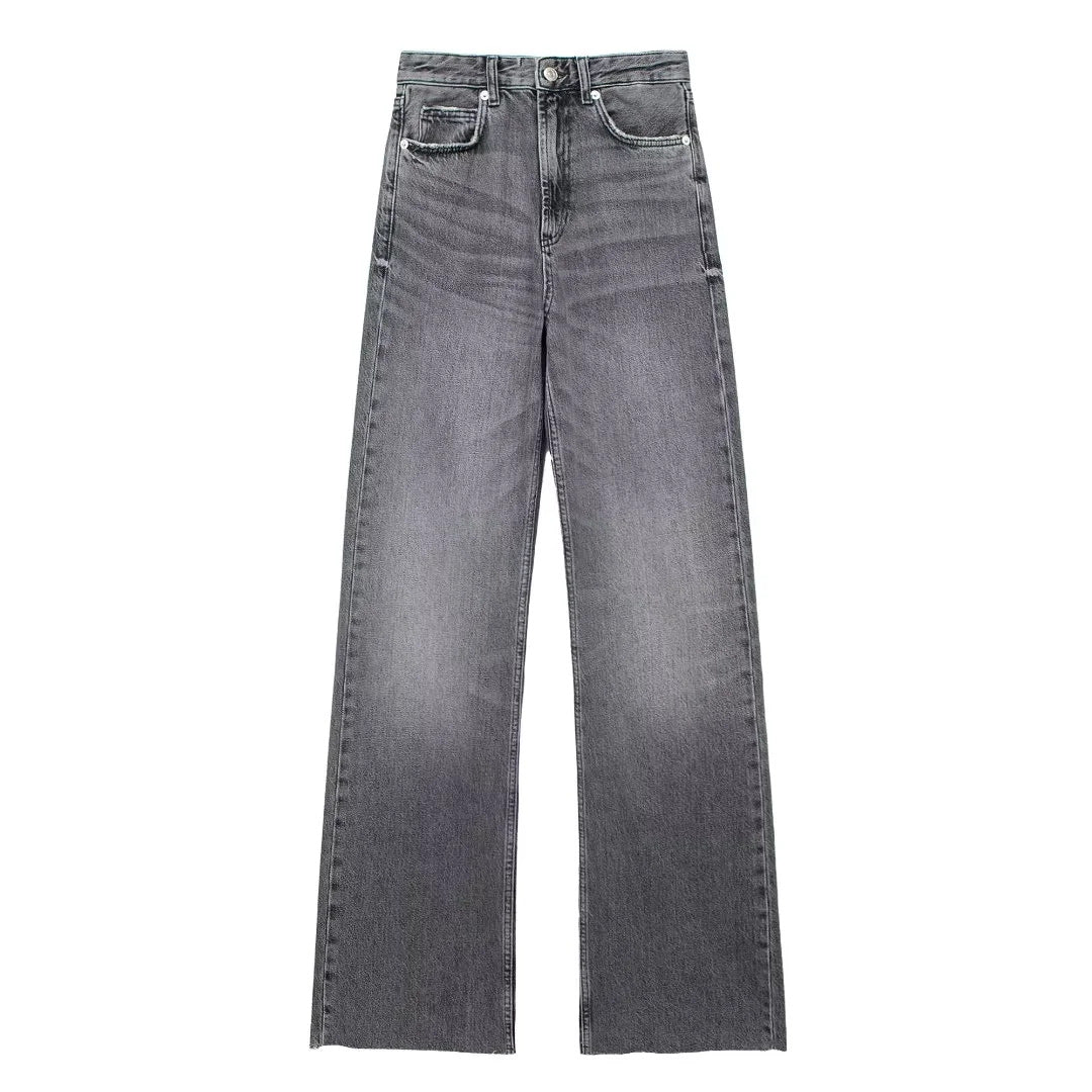 DFFRNT® | Grijze Damesbroek Wide Leg
