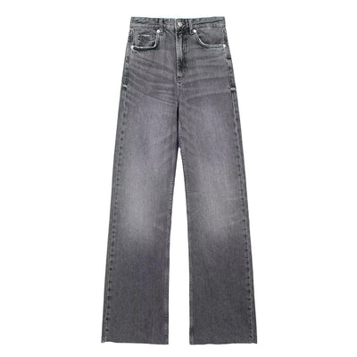 DFFRNT® | Grijze Damesbroek Wide Leg