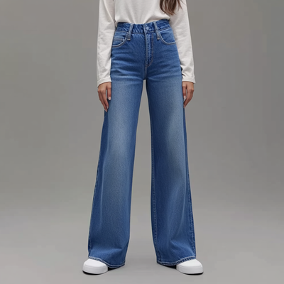 DFFRNT® | Blauwe Damesbroek Wide Leg