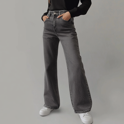 DFFRNT® | Grijze Damesbroek Wide Leg