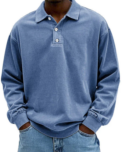 DFFRNT® | Effen oversized polo met lange mouw