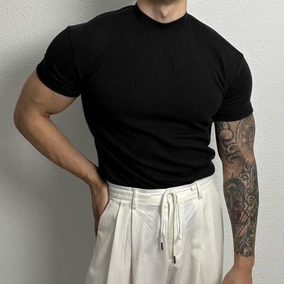 DFFRNT® | T-Shirt slim fit met hoge kraag