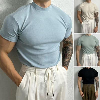 DFFRNT® | T-Shirt slim fit met hoge kraag
