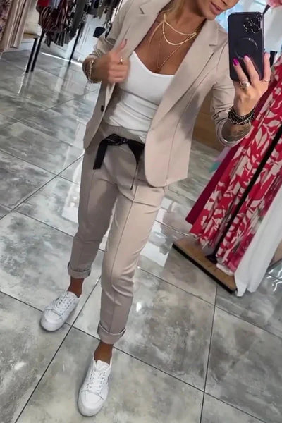 DFFRNT® | Tweedelige set met zachte blazer & relaxte joggers