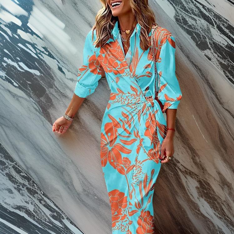DFFRNT®  | Jurk met Wikkelprint