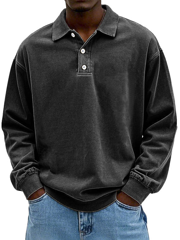 DFFRNT® | Effen oversized polo met lange mouw