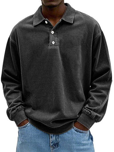 DFFRNT® | Effen oversized polo met lange mouw