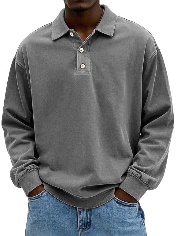 DFFRNT® | Effen oversized polo met lange mouw