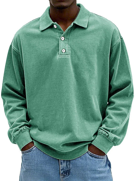 DFFRNT® | Effen oversized polo met lange mouw