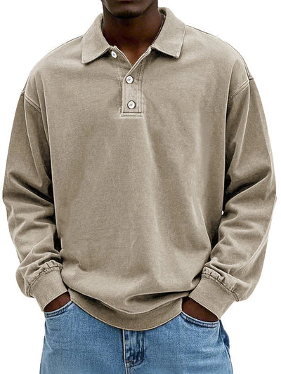 DFFRNT® | Effen oversized polo met lange mouw