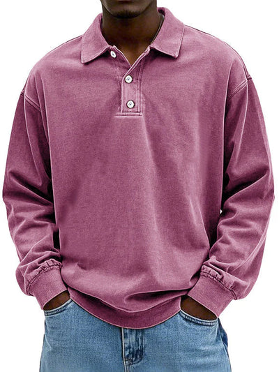 DFFRNT® | Effen oversized polo met lange mouw