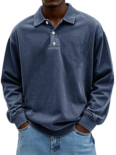 DFFRNT® | Effen oversized polo met lange mouw